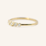 Autumn Love Diamond Bezel Tapered Ring