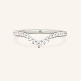 Roads in Paris Diamond Curved Wedding Ring
