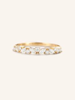 Annalise Marquise Cluster Wedding Band