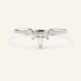 Merri Marquise Opal Diamond Wedding Ring