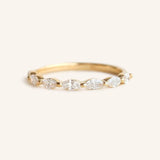Maisi Marquise Moissanite Wedding Ring
