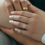 Brocade Oval Halo Moissanite Diamond Engagement Ring