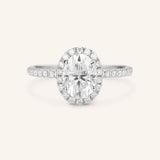 Brocade Halo Oval Moissanite Engagement Ring