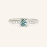 Blue Symphony Montana Sapphire Engagement Ring