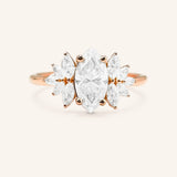 Emme Marquise Moissanite Cluster Engagement Ring
