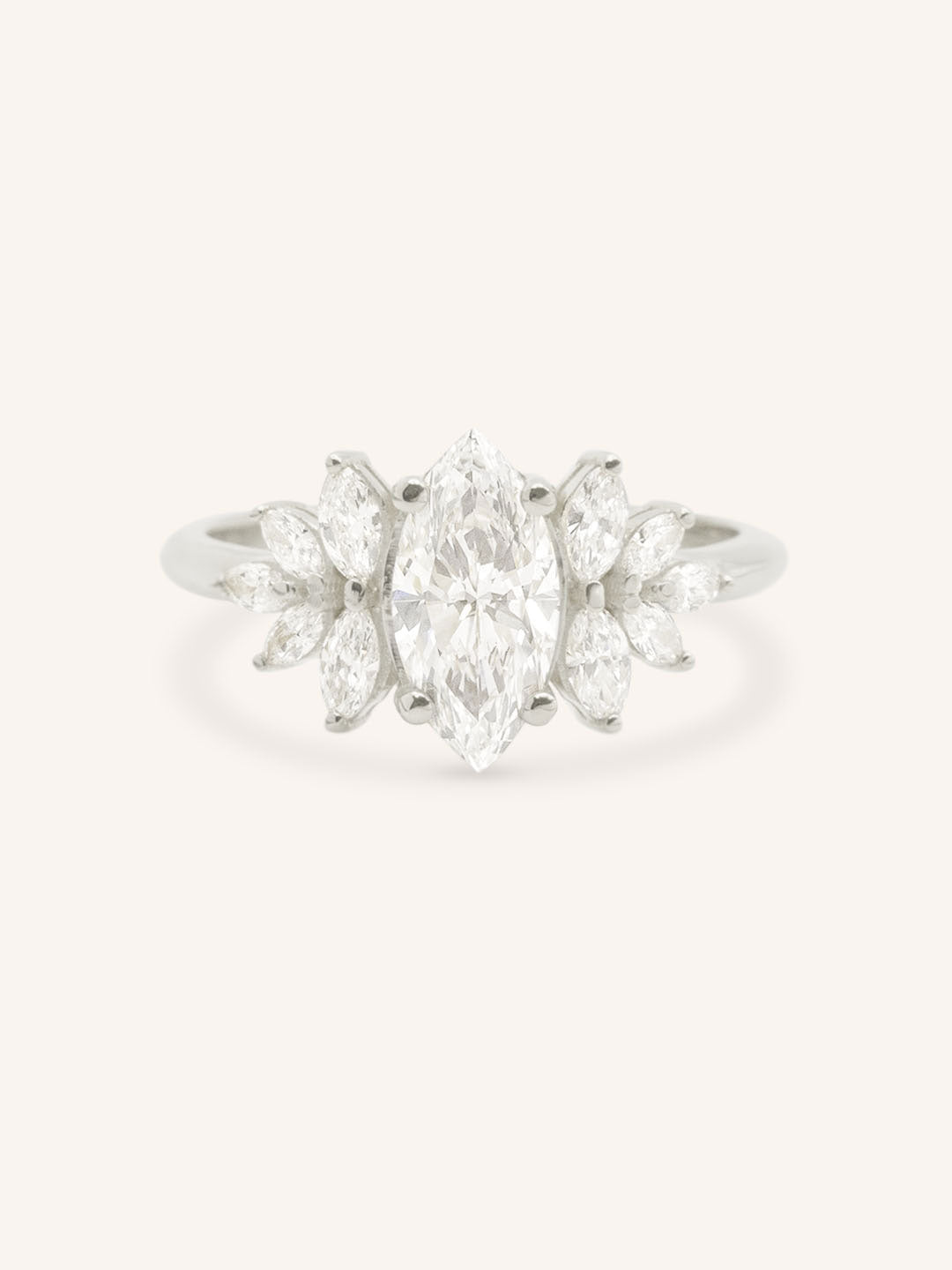 Emme Marquise Diamond Cluster Engagement Ring