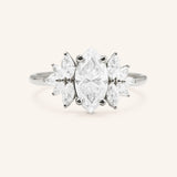 Emme Marquise Moissanite Cluster Engagement Ring