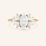 Emme Marquise Moissanite Cluster Engagement Ring