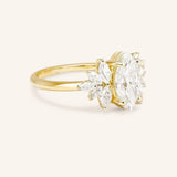 Emme Marquise Moissanite Cluster Engagement Ring