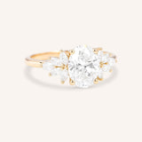 Emme Oval Diamond Cluster Engagement Ring