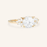 Emme Round Diamond Cluster Engagement Ring