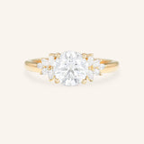 Emme Round Diamond Cluster Engagement Ring