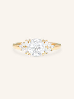Emme Round Cluster Moissanite Engagement Ring