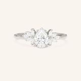 Emme Pear Diamond Cluster Engagement Ring