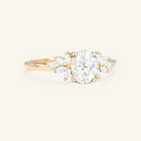 Emme Oval Moissanite Cluster Engagement Ring