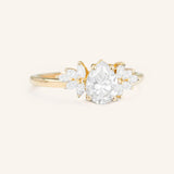 Emme Pear Diamond Cluster Engagement Ring
