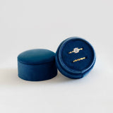 Velvet Backdrop Double Ring Box - Royal Blue