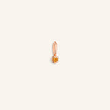 Avia Round Citrine Bezel Set Birthstone Charm | November Birthstone