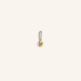 Avia Round Citrine Bezel Set Birthstone Charm | November Birthstone