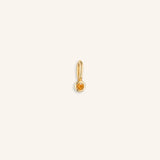 Avia Round Citrine Bezel Set Birthstone Charm | November Birthstone