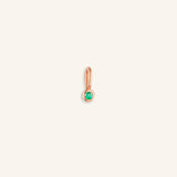 Avia Round Emerald Bezel Set Birthstone Charm | May Birthstone