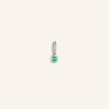 Avia Round Emerald Bezel Set Birthstone Charm | May Birthstone
