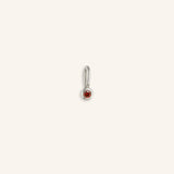 Avia Round Garnet Bezel Set Birthstone Charm | January Birthstone