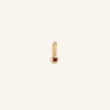 Avia Round Garnet Bezel Set Birthstone Charm | January Birthstone