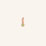 Avia Round Peridot Bezel Set Birthstone Charm | August Birthstone