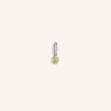 Avia Round Peridot Bezel Set Birthstone Charm | August Birthstone