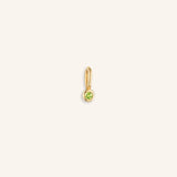 Avia Round Peridot Bezel Set Birthstone Charm | August Birthstone