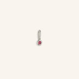 Avia Round Ruby Bezel Set Birthstone Charm | July Birthstone