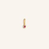Avia Round Ruby Bezel Set Birthstone Charm | July Birthstone