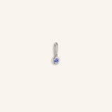 Avia Round Tanzanite Bezel Set Birthstone Charm | December Birthstone
