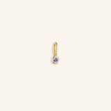 Avia Round Tanzanite Bezel Set Birthstone Charm | December Birthstone