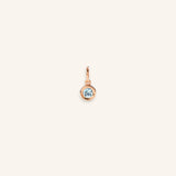Deco Charm Bezel Set Aquamarine Birthstone | March Birthstone