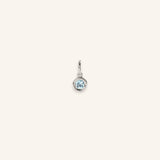 Deco Charm Bezel Set Aquamarine Birthstone | March Birthstone