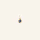 Deco Charm Bezel Set Blue Sapphire Birthstone | September Birthstone