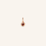 Deco Charm Bezel Set Garnet Birthstone | January Birthstone