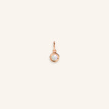 Deco Charm Bezel Set Opal Birthstone Charm | October Birthstone