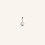 Deco Charm Bezel Set Opal Birthstone Charm | October Birthstone