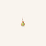 Deco Charm Bezel Set Peridot Birthstone | August Birthstone
