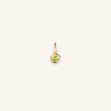 Deco Charm Bezel Set Peridot Birthstone | August Birthstone