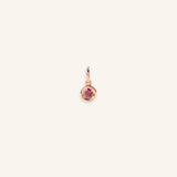 Deco Charm Bezel Set Ruby Birthstone | July Birthstone