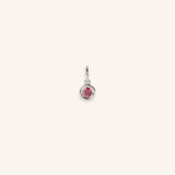 Deco Charm Bezel Set Ruby Birthstone | July Birthstone