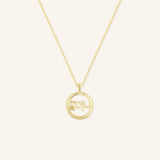 Korean “Grandma” 할머니 Gold Pendant Necklace