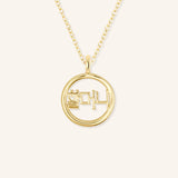 Korean “Grandma” 할머니 Gold Pendant Necklace