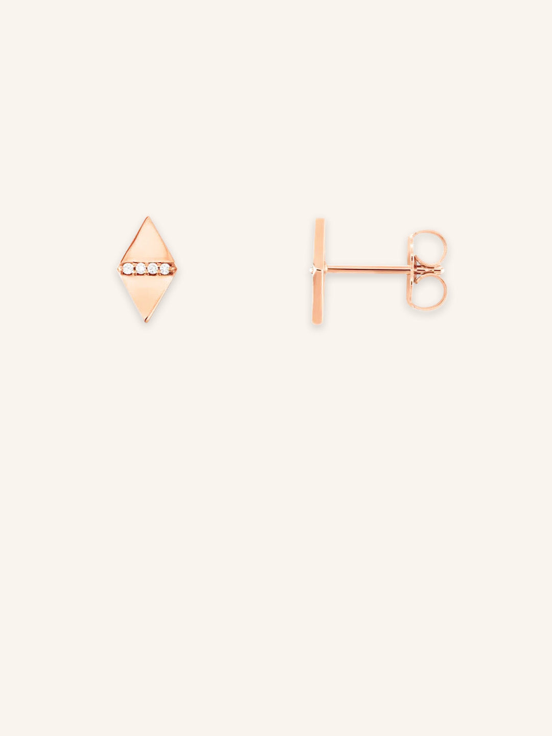 Charlie Geometric Diamond Stud Earrings