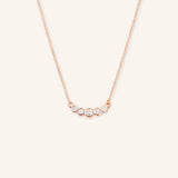 Peas in a Pod Graduated Bezel Set Diamond Necklace