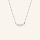 Peas in a Pod Graduated Bezel Set Diamond Necklace